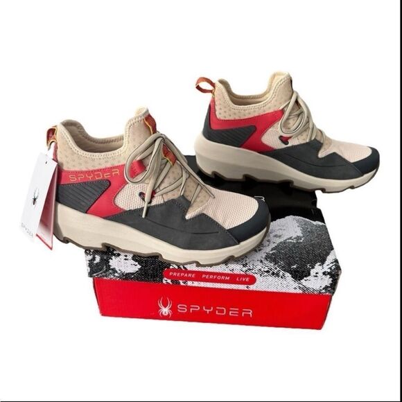 Spyder Shoes - Spyder Beige and Red Sneakers Spyder Cadence Sneaker Sand Women’s Size 9.5